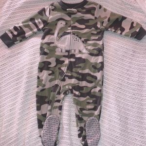 carters camouflage dinosaurs pajamas 12 months